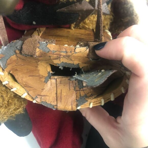 vintage old world santa primitive star bag satchel shelf sitter no face 11 inch - Picture 4 of 11